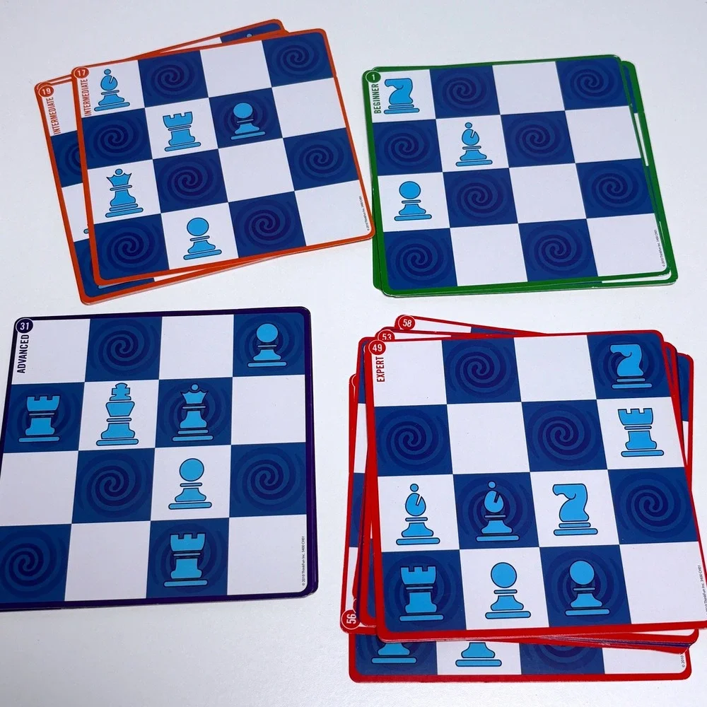 Solitaire Chess Logic Game Blue Single Player Brain Teaser Puzzle ThinkFun 3400